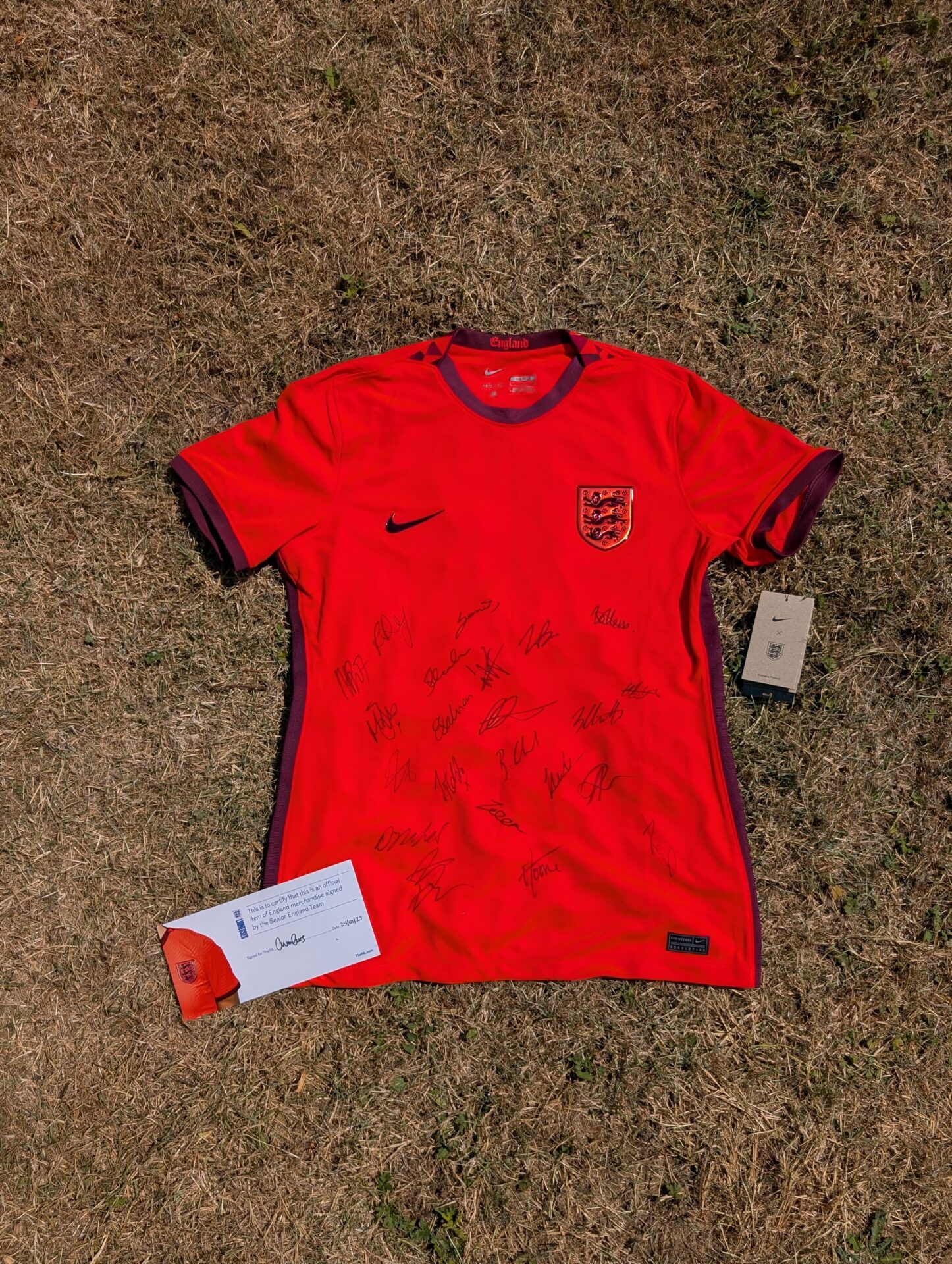Signed England Ladies Football Shirt