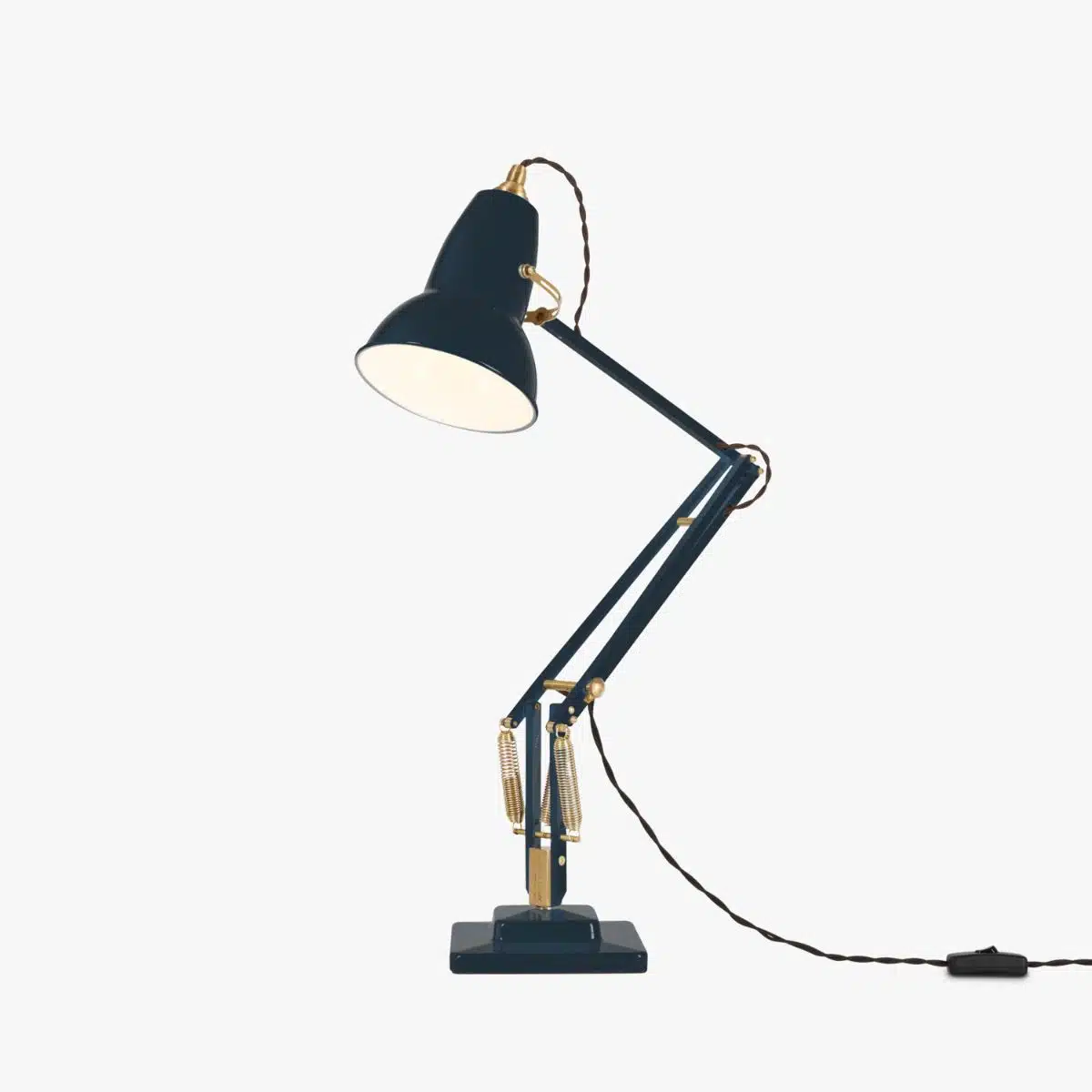 Anglepoise Original 1227 Brass Desk Lamp – Ink Blue